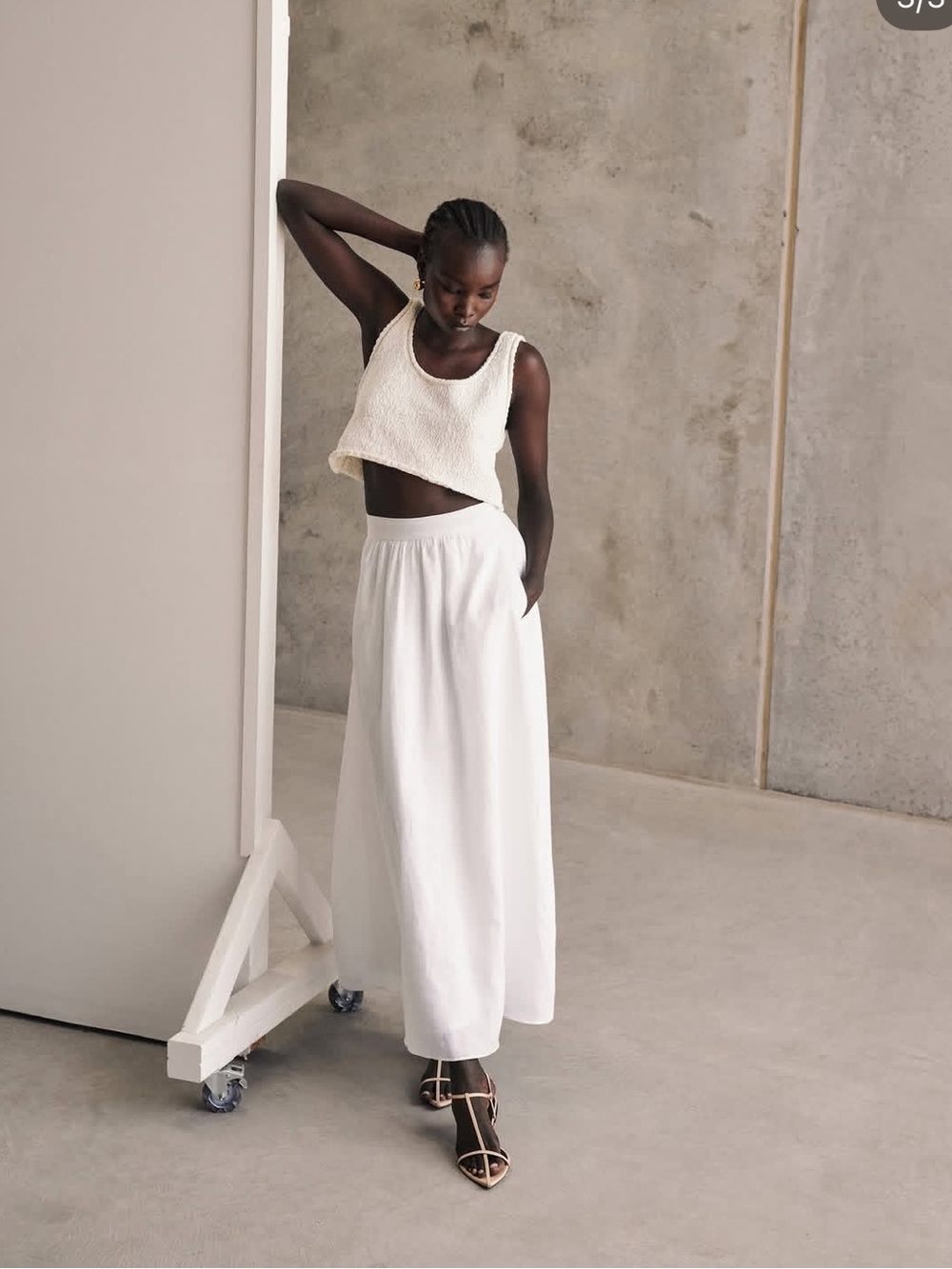 DISSH Gemima white maxi skirt